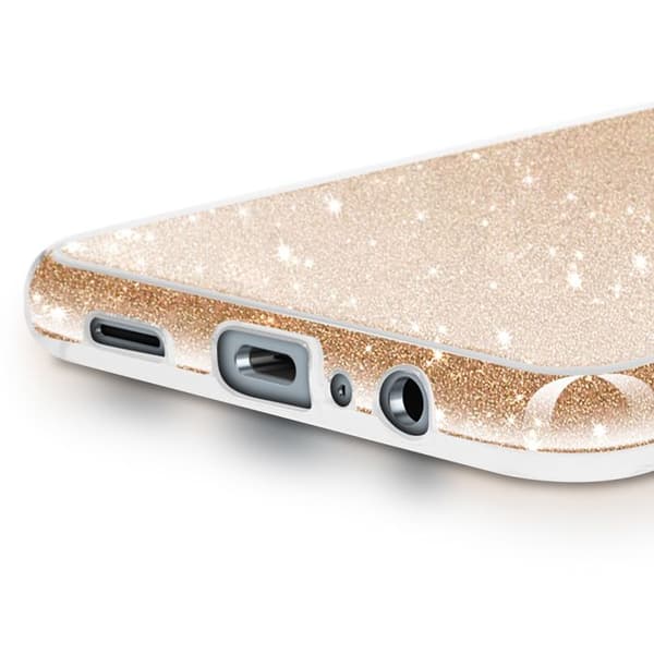 Glittrande Stötabsorberande Fodral för Samsung Galaxy A06 Guld