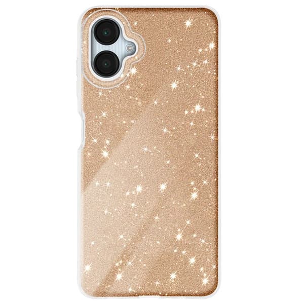 Glittrande Stötabsorberande Fodral för Samsung Galaxy A06 Guld