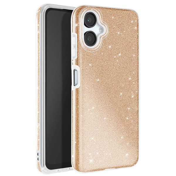 Glittrande Stötabsorberande Fodral för Samsung Galaxy A06 Guld