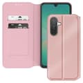 Miniatyrbild 1 av 5: Etui för Samsung Galaxy A26 med klapp, kortfack och videostöd i rosa
