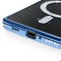 Miniatyrbild 3 av 5: Coque Diamant för Xiaomi Redmi 14C MagSafe Kontur Strass Blå