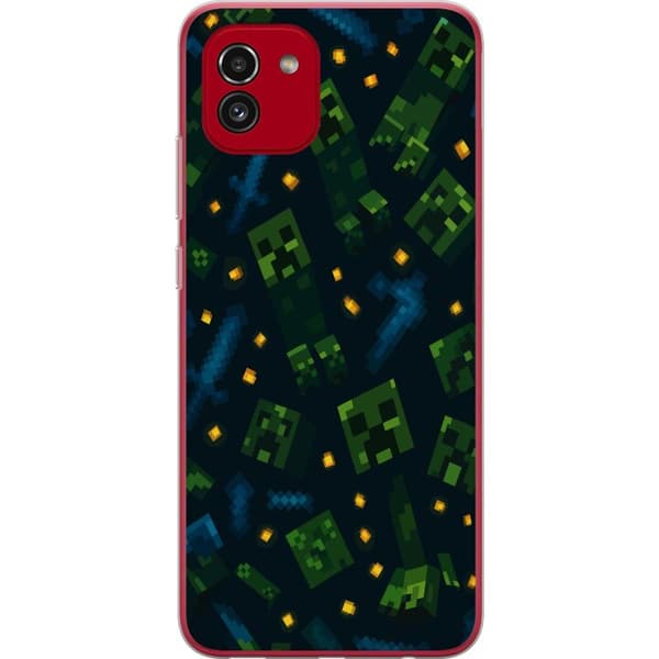 Samsung Galaxy A03 Gennemsigtig cover Minecraft Dungeons Mob
