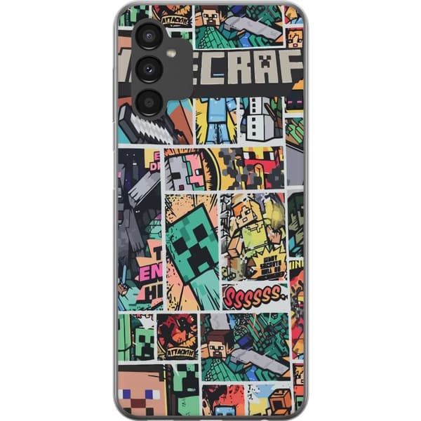 Samsung Galaxy A04s Gjennomsiktig deksel Minecraft Kunsthåndverk