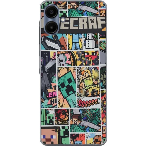 Samsung Galaxy A06 Läpinäkyvä kuori Minecraft Taide