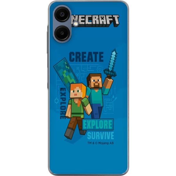 Samsung Galaxy A06 Genomskinligt Skal Minecraft Caves