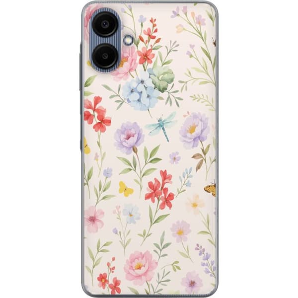 Samsung Galaxy A06 Läpinäkyvä kuori Kukat