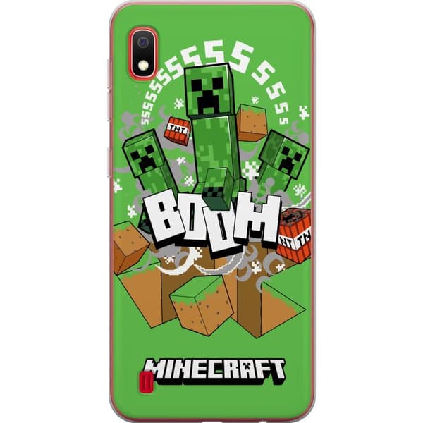 Samsung Galaxy A10 Läpinäkyvä kuori Minecraft Boom