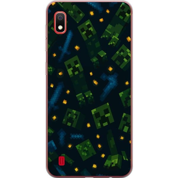 Samsung Galaxy A10 Genomskinligt Skal Minecraft Dungeons Mob