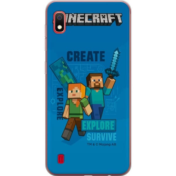 Samsung Galaxy A10 Gjennomsiktig deksel Minecraft Grotter