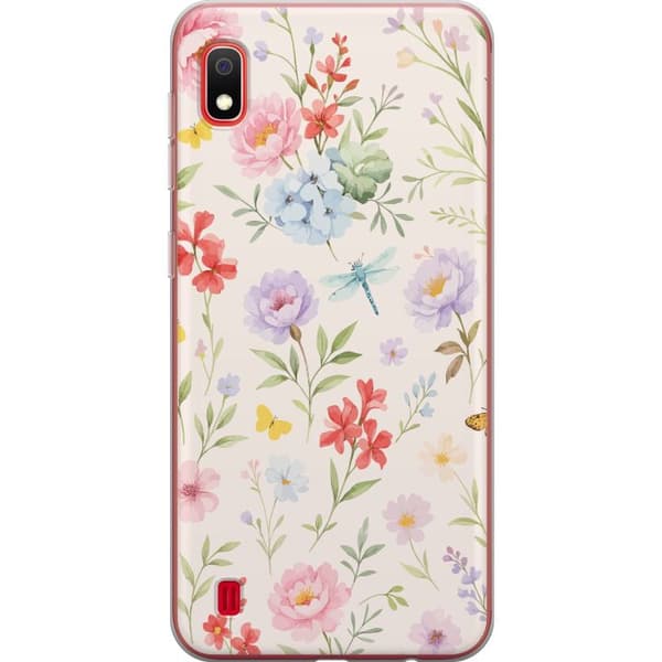 Samsung Galaxy A10 Gjennomsiktig deksel Blomster