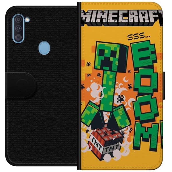 Samsung Galaxy A11 Tegnebogsetui Minecraft Boom
