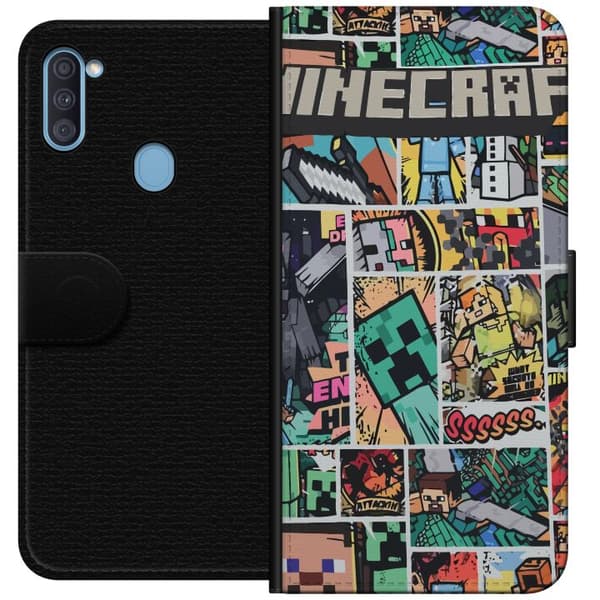 Samsung Galaxy A11 Tegnebogsetui Minecraft Kunst