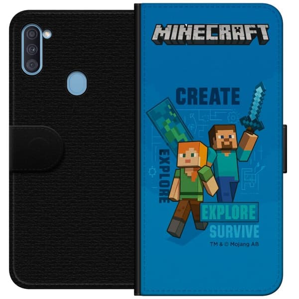 Samsung Galaxy A11 Lommeboketui Minecraft Grotter
