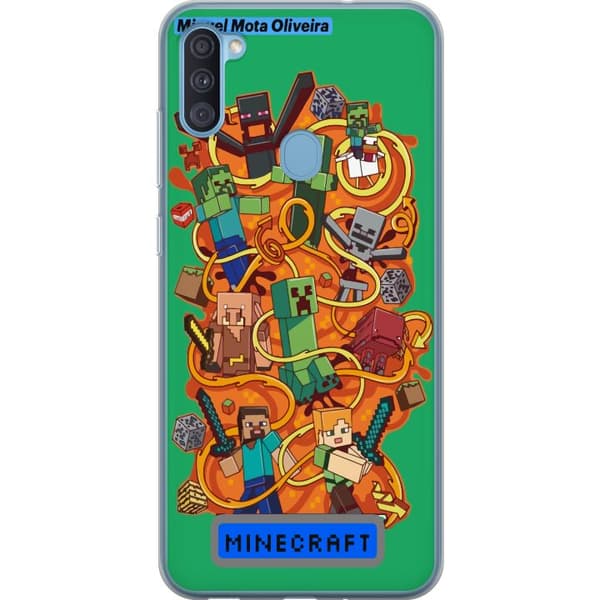 Samsung Galaxy A11 Gennemsigtig cover Minecraft