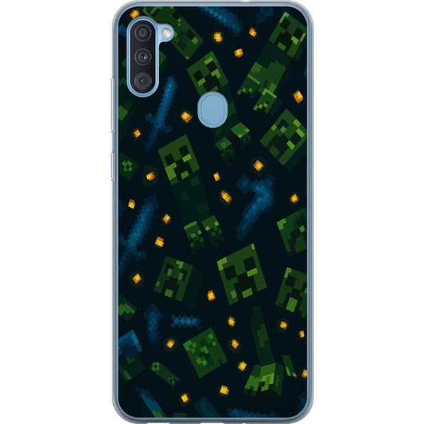 Samsung Galaxy A11 Gjennomsiktig deksel Minecraft Dungeons Mob