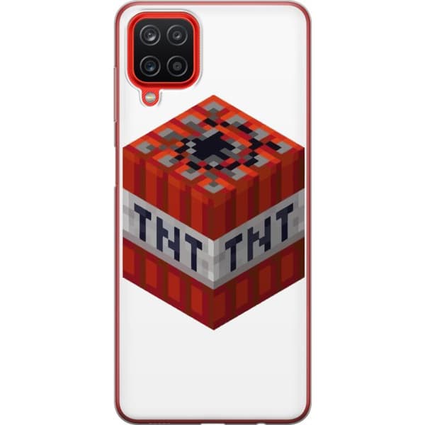 Samsung Galaxy A12 Gennemsigtig cover Minecraft TNT