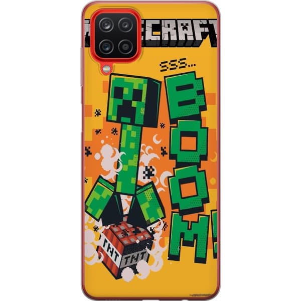 Samsung Galaxy A12 Gjennomsiktig deksel Minecraft Boom