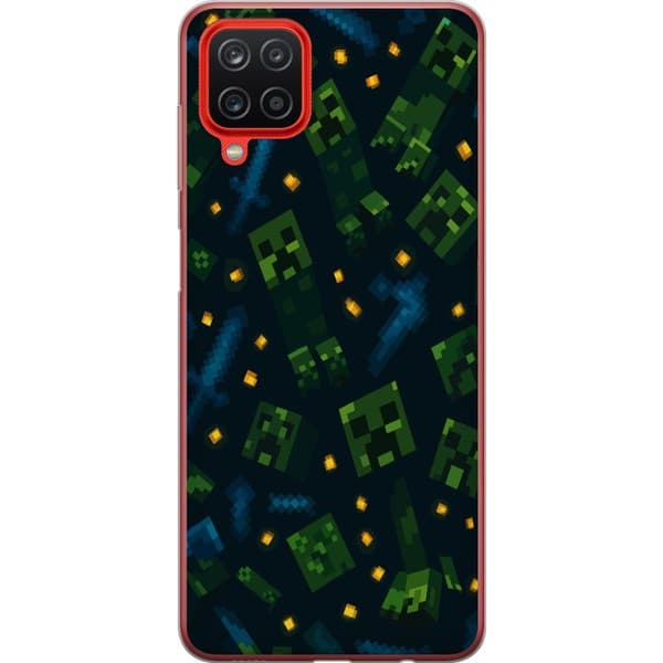 Samsung Galaxy A12 Läpinäkyvä kuori Minecraft Dungeons Mob