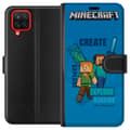 Miniatyrbillede 1 af 3: Samsung Galaxy A12 Tegnebogsetui Minecraft Huler