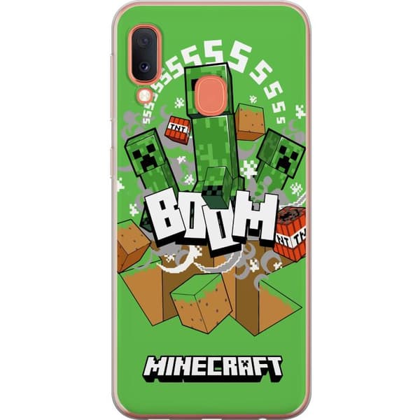 Samsung Galaxy A20e Gjennomsiktig deksel Minecraft Boom