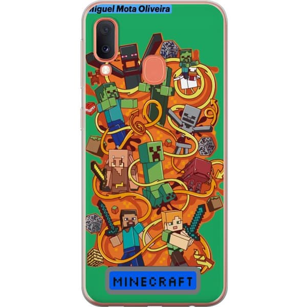 Samsung Galaxy A20e Genomskinligt Skal Minecraft