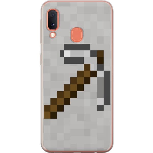 Samsung Galaxy A20e Genomskinligt Skal Minecraft Tools