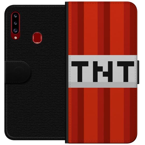 Samsung Galaxy A20s Tegnebogsetui Minecraft TNT