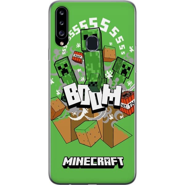 Samsung Galaxy A20s Gennemsigtig cover Minecraft Boom