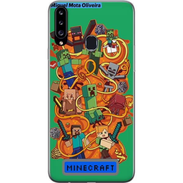 Samsung Galaxy A20s Genomskinligt Skal Minecraft