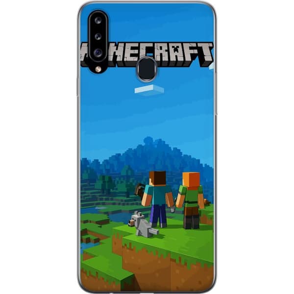 Samsung Galaxy A20s Gennemsigtig cover Minecraft Key Art