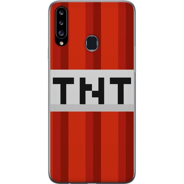 Samsung Galaxy A20s Gennemsigtig cover Minecraft TNT