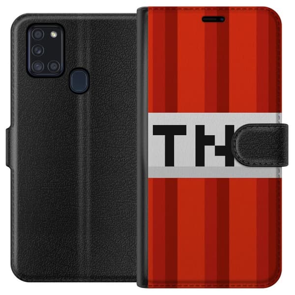 Samsung Galaxy A21s Lompakkokotelo Minecraft TNT