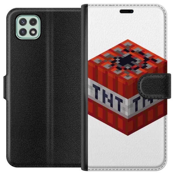 Samsung Galaxy A22 5G Tegnebogsetui Minecraft TNT