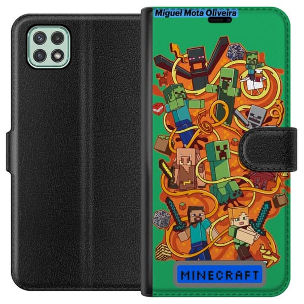 Samsung Galaxy A22 5G Lommeboketui Minecraft