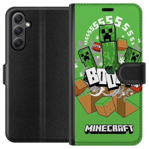 Samsung Galaxy A24 4G Plånboksfodral Minecraft Boom