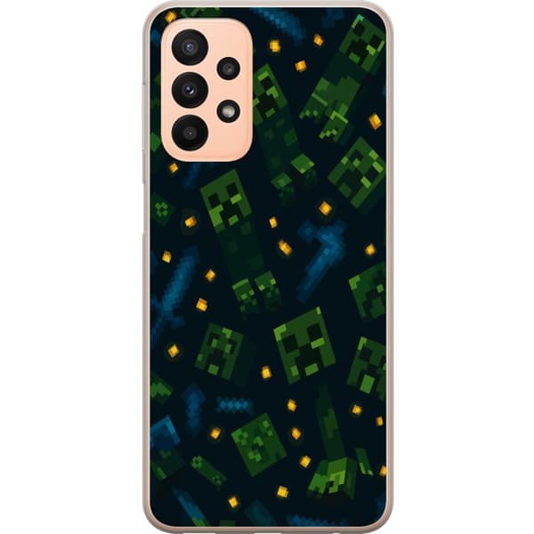 Samsung Galaxy A23 Genomskinligt Skal Minecraft Dungeons Mob