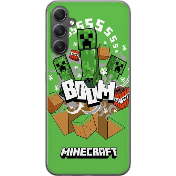 Samsung Galaxy A25 Läpinäkyvä kuori Minecraft Boom