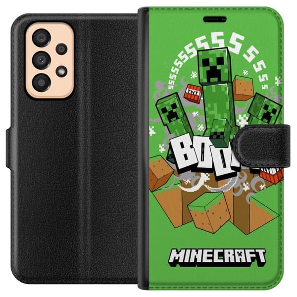 Samsung Galaxy A33 5G Tegnebogsetui Minecraft Boom