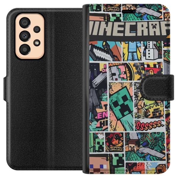 Samsung Galaxy A33 5G Lommeboketui Minecraft Kunsthåndverk