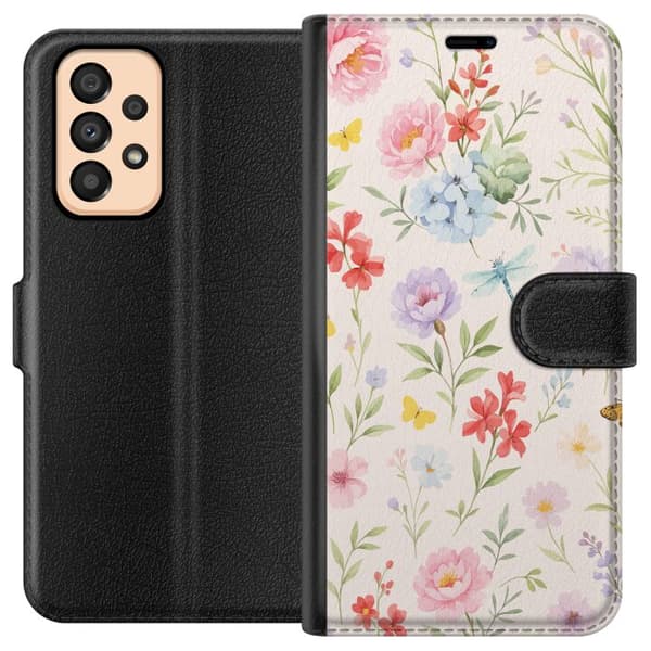 Samsung Galaxy A33 5G Tegnebogsetui Blomster