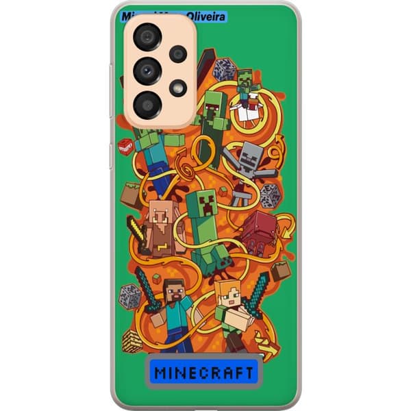 Samsung Galaxy A33 5G Gjennomsiktig deksel Minecraft