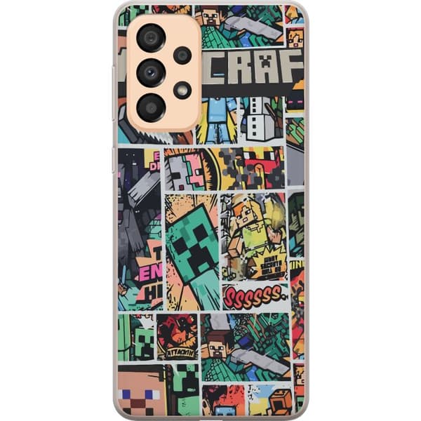 Samsung Galaxy A33 5G Gjennomsiktig deksel Minecraft Kunsthåndverk