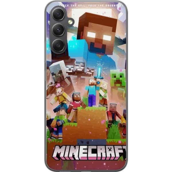 Samsung Galaxy A35 Läpinäkyvä kuori Minecraft