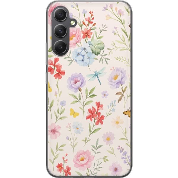 Samsung Galaxy A35 Genomskinligt Skal Blommor