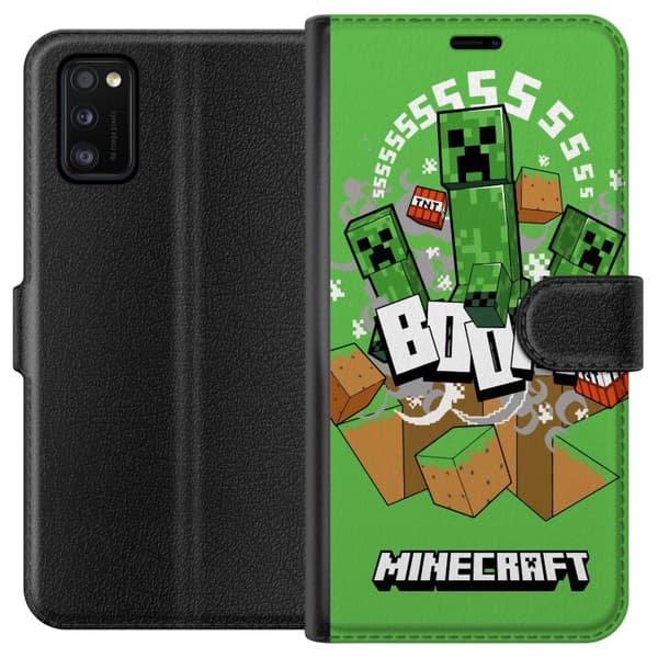 Samsung Galaxy A41 Tegnebogsetui Minecraft Boom