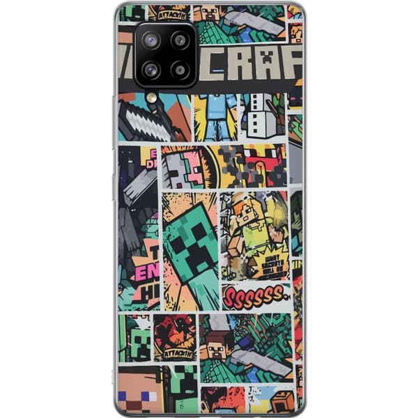Samsung Galaxy A42 5G Gennemsigtig cover Minecraft Kunst