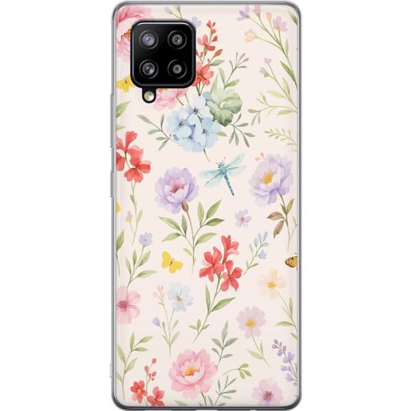Samsung Galaxy A42 5G Gjennomsiktig deksel Blomster
