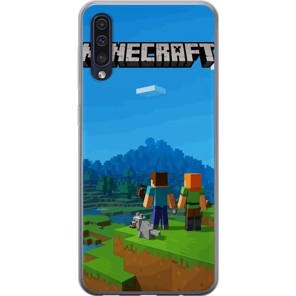 Samsung Galaxy A50 Gennemsigtig cover Minecraft Key Art