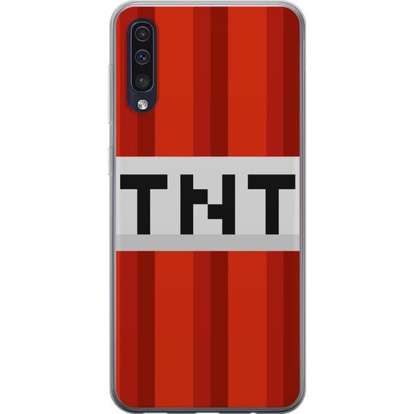 Samsung Galaxy A50 Gennemsigtig cover Minecraft TNT