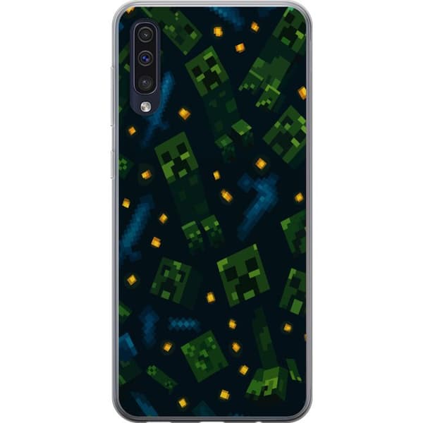 Samsung Galaxy A50 Läpinäkyvä kuori Minecraft Dungeons Mob